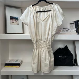 Koch mini dress with tie at neck and cinched waist